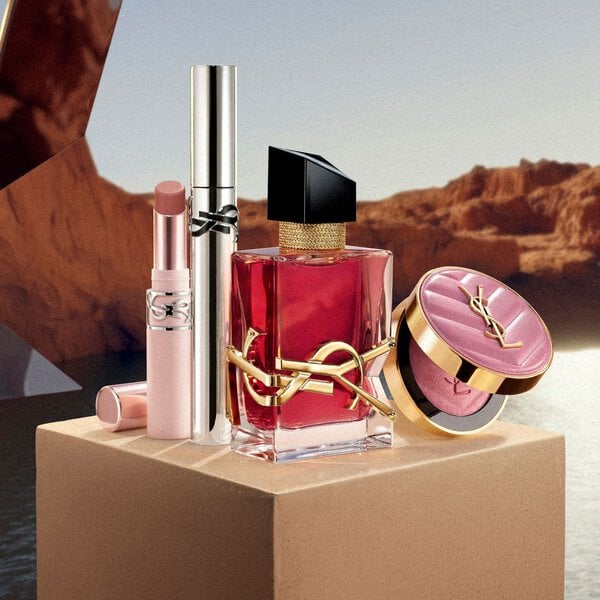 YSL Beauty Products in a summer decor