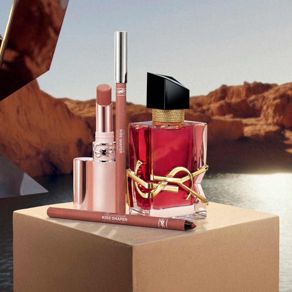YSL Beauty Products in summer decor