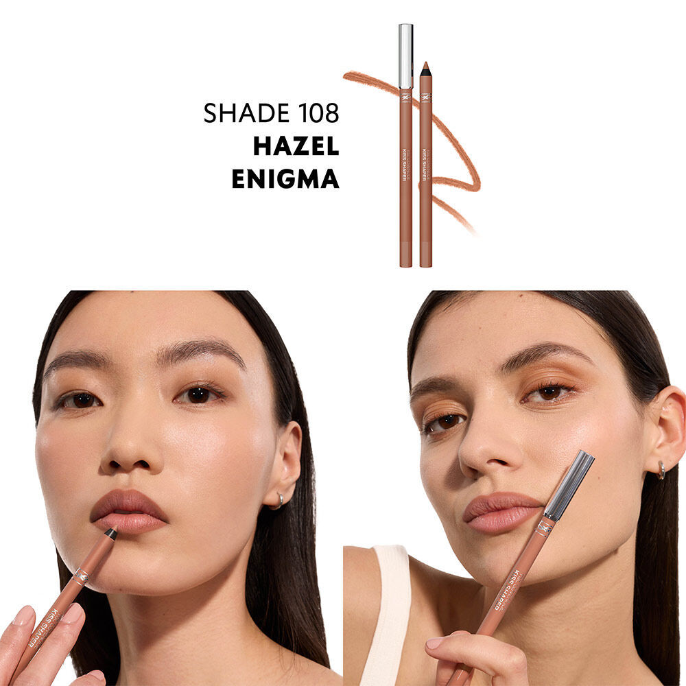 Model applying YSL LOVENUDE KISS SHAPER lip liner for sculpted nude lips.