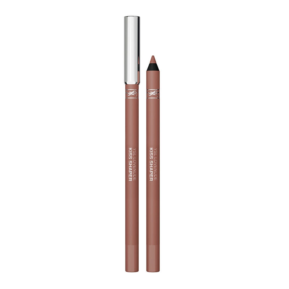 YSL LOVENUDE Kiss Shaper, shade 102 Tan Line. Packshot of product, opened and closed.
