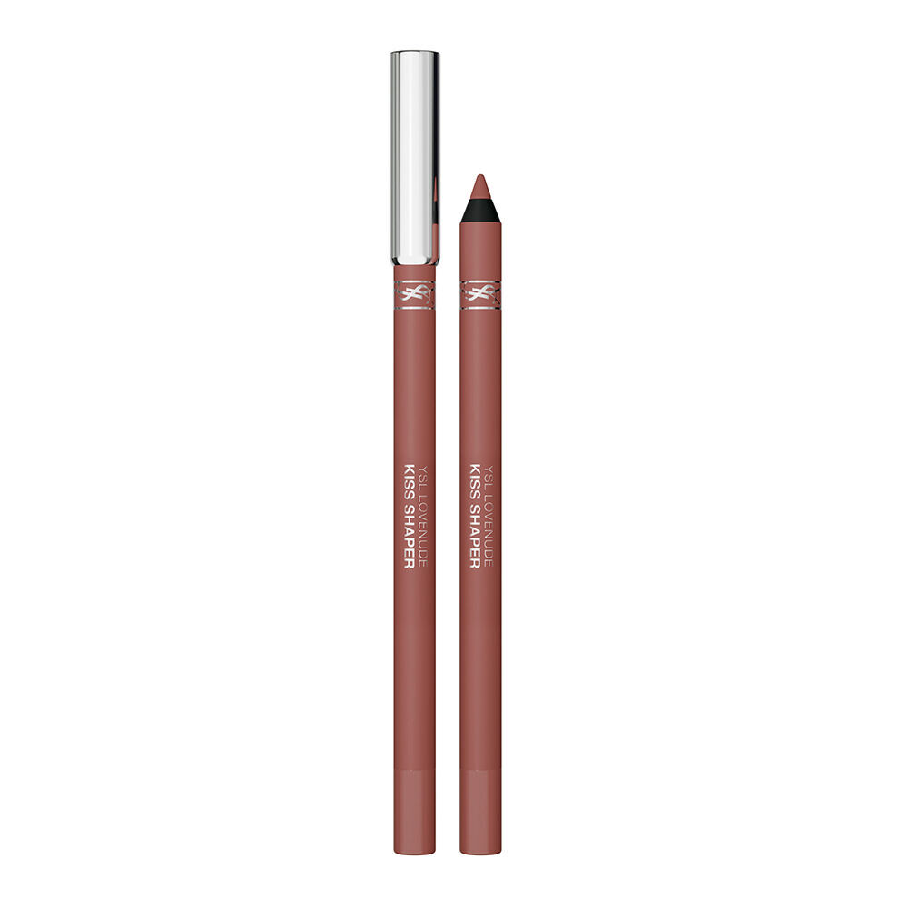 YSL LOVENUDE Kiss Shaper, shade 104 Burning Mauve. Packshot of product, opened and closed.