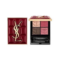 YSL Couture Mini Clutch collector edition palette with quilted burgundy case and four eyeshadow shades