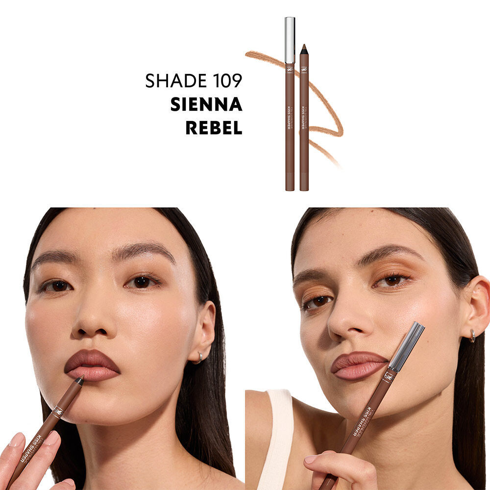 Model applying YSL LOVENUDE KISS SHAPER lip liner for sculpted nude lips.