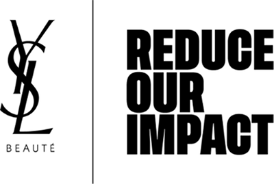 YSL logo and the text REDUCE OUR IMPACT.